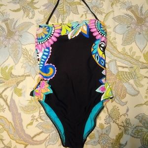 One piece bathing suit.